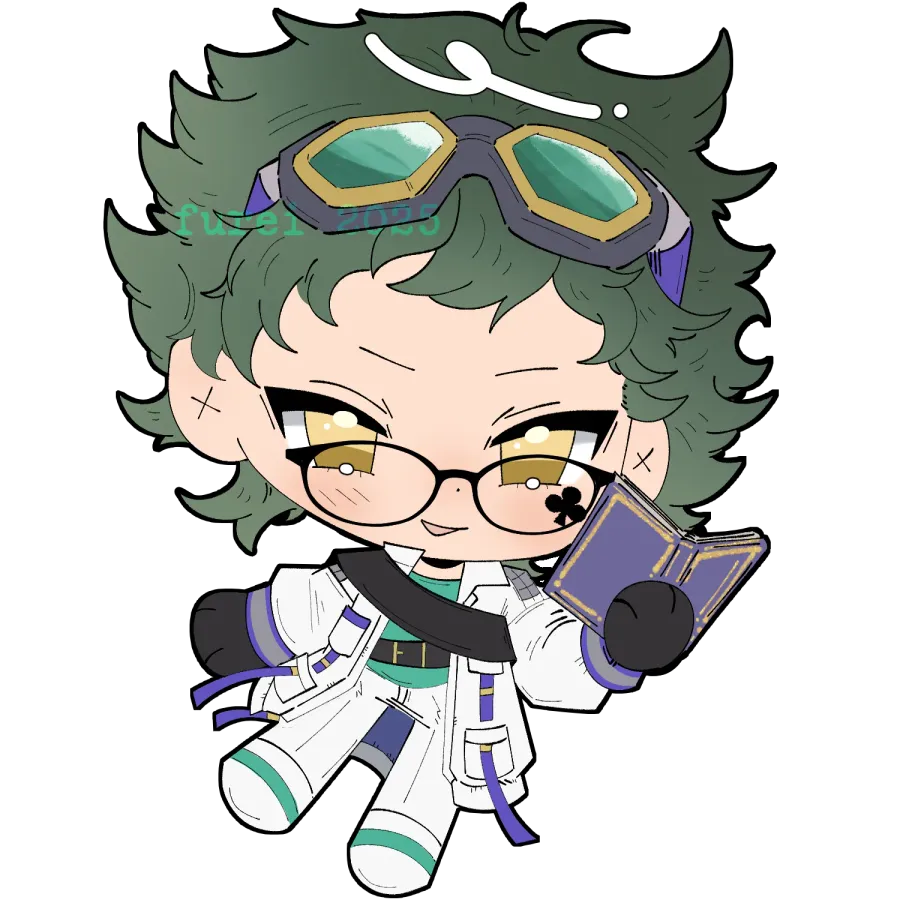 Mini chibi full-body commission sample